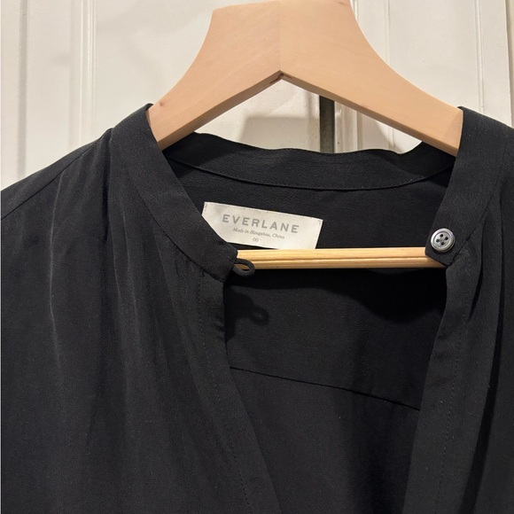 Everlane Split Neck Silk Blouse - Picture 2 of 3
